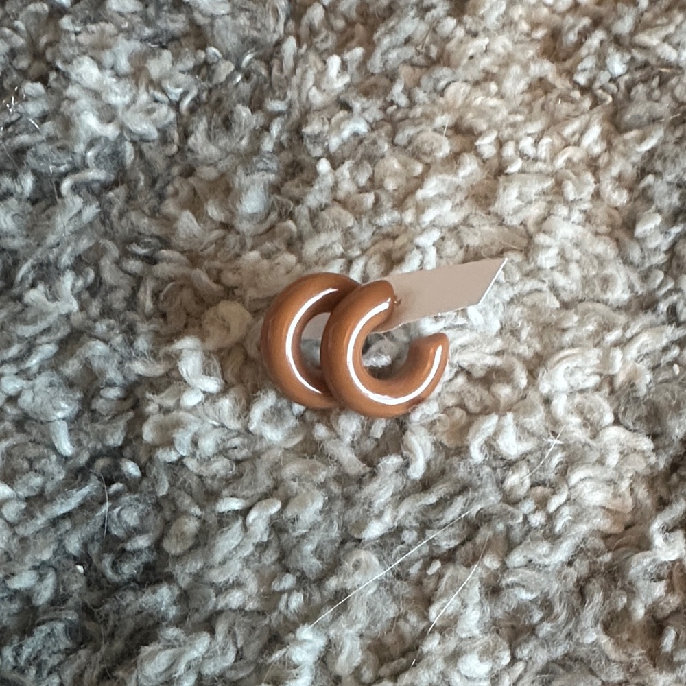 Elegant Brown Hoop Earrings